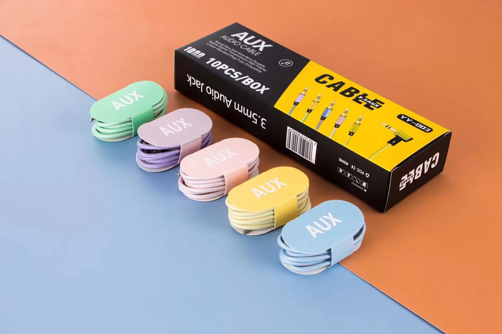 KABEL AUX 1 IN 1 MACARON YY-003